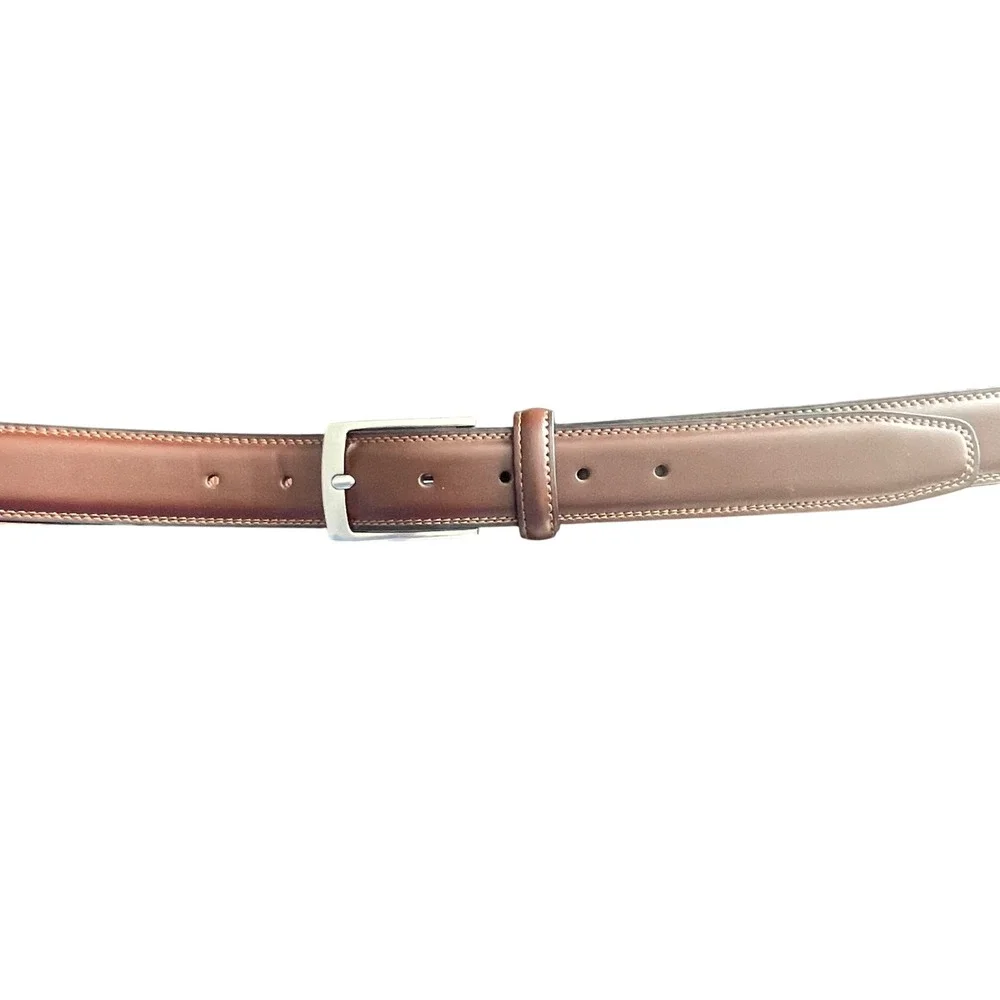 Milorde Men's Genuine‎ Leather Belt Brown Dress Casual Size 44